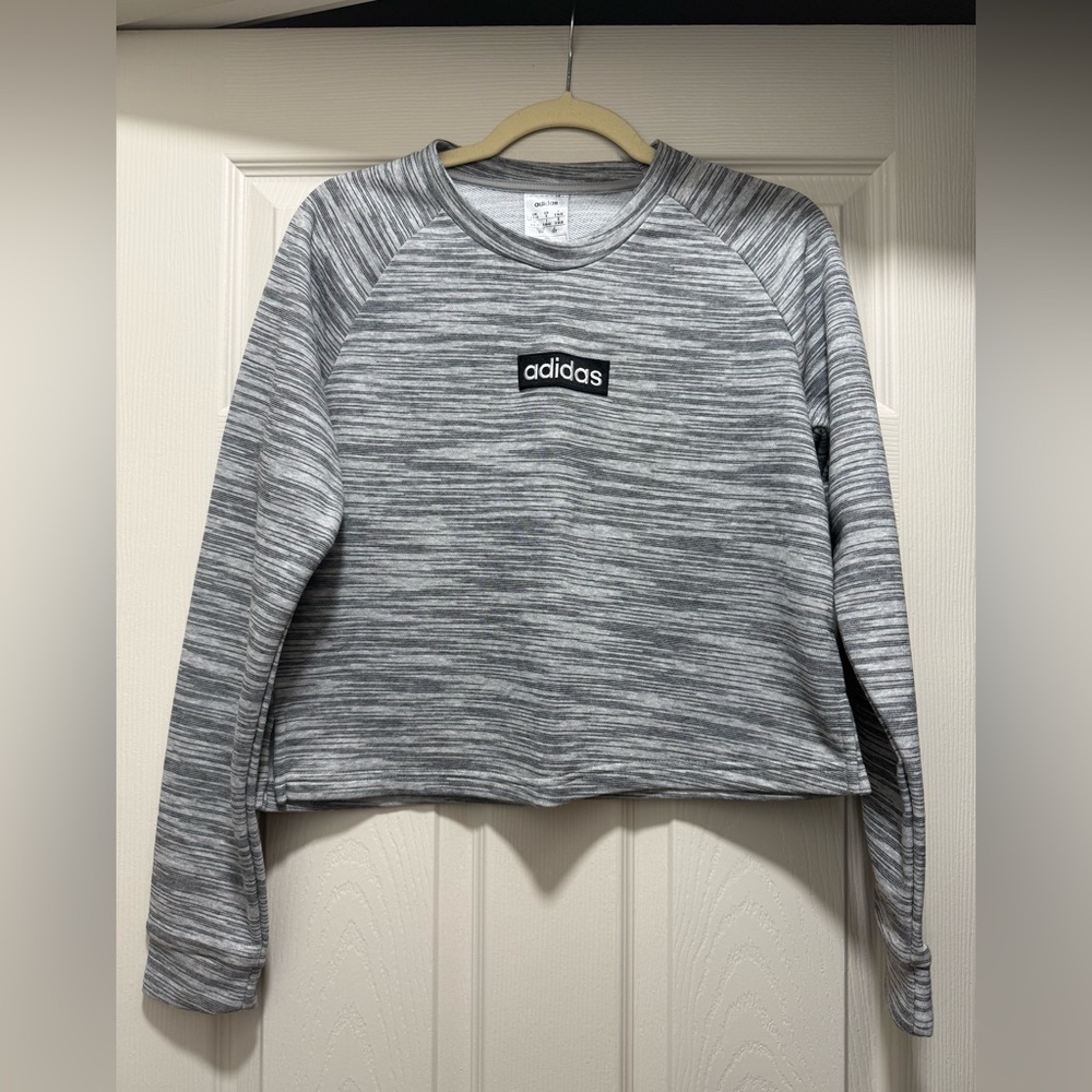 Adidas Women's Heathered Gray Crew Neck